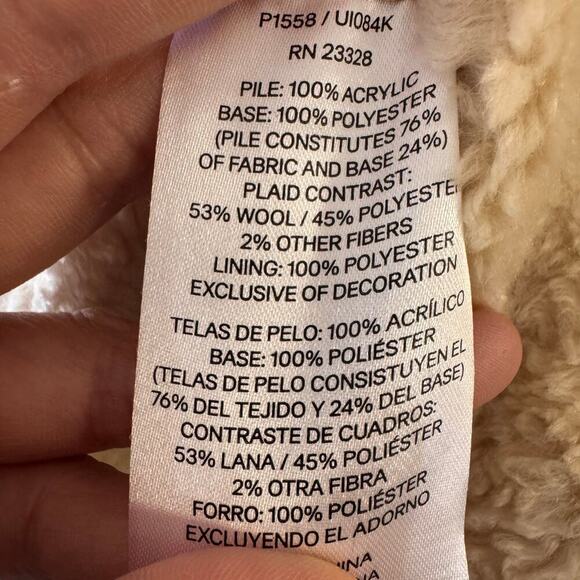 Pendleton Women’s Softshell Fuzzy Full
Zip Sherpa Jacket Beige Heather
Size XL - Picture 8 of 9